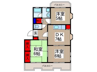 エスティームハイツの物件間取画像